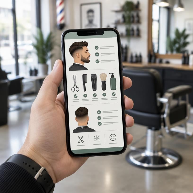 Celular exibindo uma ficha ilustrada